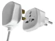 Universāls ceļojumu adapteris, UK uz EU (2-pin), Balts