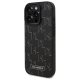 Karl Lagerfeld iPhone 16 Pro Max Case Leather Monogram Metal Logo MagSafe, Black