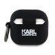 Karl Lagerfeld Silicone Karl Head 3D maciņš AirPods 4, Melns