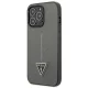 Чехол Guess Saffiano Triangle Logo для iPhone 14 Pro, серебристый