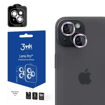3mk Lens Protection Pro Camera Protector for iPhone 15 Plus, Pink