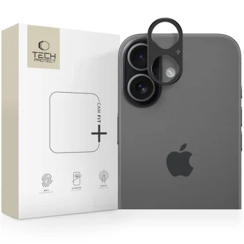 Tech-Protect Camalloy Fit+ iPhone 17 kameras aizsargs, melns
