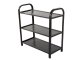 3-Tier Shoe Rack, Black/Silver