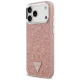 Чехол Guess Glitter Triangle Logo MagSafe для iPhone 17 Pro Max - розовый