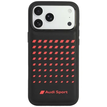 Чехол Audi Sport Synthetic Leather MagSafe для iPhone 18 Pro Max / 17 Pro Max, черный