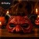 Ruhhy 26123 Devil Demon Mask with Horns for Halloween, Red