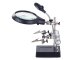 Helping Hand Magnifier with 5 LED Light and Soldering Iron Holder 2.5X 90mm