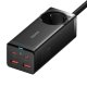Baseus GaN3 Pro 100W lādēšanas stacija 2xUSB-A 2xUSB-C + 1m kabelis, melna