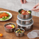 Kitchen Bowl Set with Lids, 5 Pieces, Stainless Steel