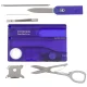 Victorinox SwissCard Lite daudzfunkcionāla karte, zila caurspīdīga