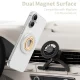 Magnētiskais tālruņa turētājs Tech-Protect MMR700 Lamano MagSafe, pelēks/zelts