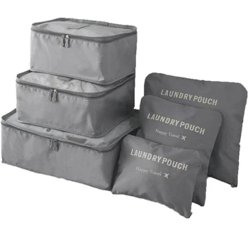 Travel Organizer Set 6 Pcs, Grey