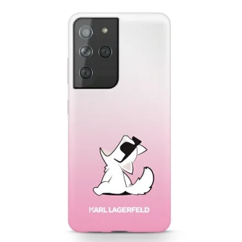 Чехол Karl Lagerfeld для Samsung Galaxy S21 Ultra Choupette Fun, розовый