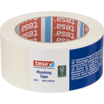 Малярная лента Tesa 4325, 50 м x 50 мм, белая