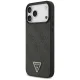 Чехол Guess Leather 4G Triangle Strass MagSafe для iPhone 17/18 Pro Max, черный
