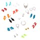 Large Doll Clothes and Accessories Set XL, 34 Elements