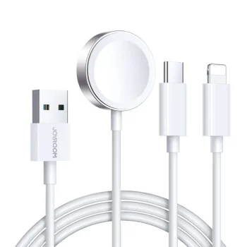 Магнитное зарядное устройство для Apple Watch Joyroom S-IW008 Lightning + USB-C 5V 1.2m...