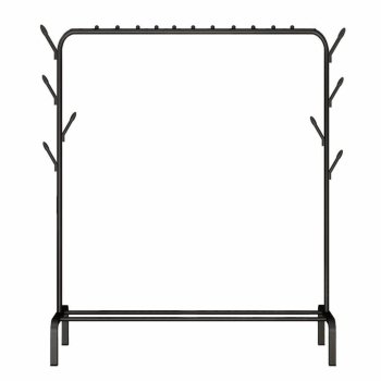 Drēbju statīvs metāla, melns