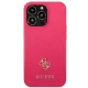 Guess Saffiano 4G Small Metal Logo vāciņš iPhone 13 / 13 Pro, rozā