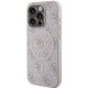 Guess iPhone 14 Pro Max Case 4G Collection Leather Metal Logo MagSafe, Pink