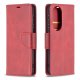 Huawei P50 Leather Stand Book Case Cover with Card Slots, Red | Чехол для Телефона Кабура...