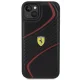 Ferrari iPhone 15 Plus vāciņš Twist Metal Logo, melns