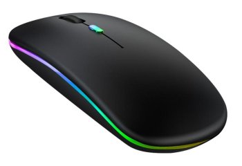 Аккумуляторная беспроводная мышь с RGB-подсветкой, черная