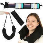 Ceļojumu spilvens kaklam ar glabāšanas nodalījumu, melns