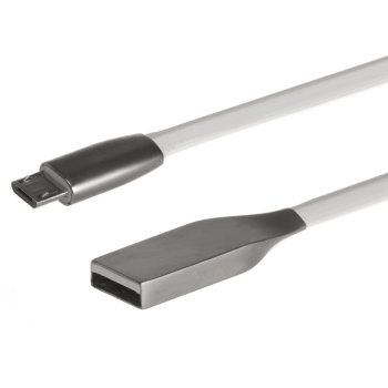 Maclean MCTV-833W plakans Micro-USB kabelis, 1m, Balts