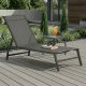 Garden Sun Lounger Adjustable Outdoor Beach Chair MultiGarden, Grey
