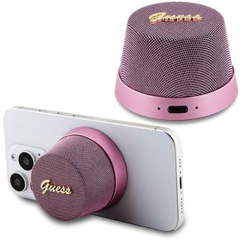 Guess Magnetic Script Metal Bluetooth-колонка - розовая