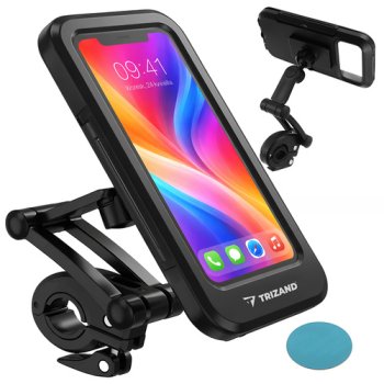 Ūdensizturīgs velosipēda tālruņa turētājs TRIZAND 360°