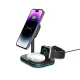Tech-Protect QI15W-A27 3‑in‑1 induktīvā lādētāja stacija ar MagSafe statīvu viedtālrunim / Apple Watch /...