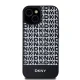 DKNY iPhone 15 / 14 / 13 vāciņš Leather Printed Pattern MagSafe, melns