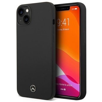 Mercedes Silicone Line MagSafe vāciņš iPhone 14 Plus - Melns