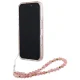 Guess IML Flowers Allover Electro ar pērļu siksniņu MagSafe iPhone 16 Plus korpuss - Rozā krāsā | With Pearl...