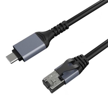USB-C uz RJ45 Gigabit Ethernet Adaptera Kabelis CAT6 2m