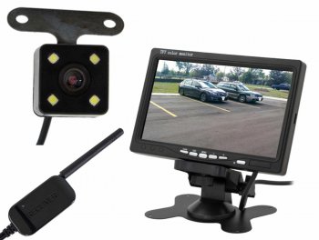 Automašīnas Aizmugurējā Skata Atpakaļgaitas Kamera ar 7" TFT LCD Monitoru Ekrānu Parkošanās Palīgs | Car Reverse Rear View Camera