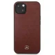 Mercedes iPhone 13 mini vāciņš Leather Stars Pattern, sarkans