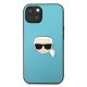 Apple iPhone 13 mini\" Karl Lagerfeld Leather Ikonik Karl`s Head Metal Case Cover (KLHCP13SPKMB), Blue | Telefona...