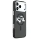 Karl Lagerfeld IML Glitter Karl & Choupette Sketch Logo MagSafe Phone Case Cover iPhone 17 Pro Max - Black