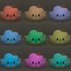 Kid\'s Silicone LED RGB Light Night Lamp, Cloud
