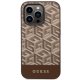Guess iPhone 14 Pro Max Case GCube Stripes MagSafe, Brown