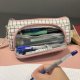 Школьный пенал Maaleo 00024509 на два отделения, белый в клетку