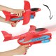 Kids Toy Automatic Gun Airplane Glider Launcher, Red