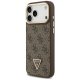 Guess 4G PU trijstūra logotipa un kameras statīva MagSafe vāciņš iPhone 17 Pro Max - brūns | Camera Cover