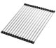 Roll-up Over-the-Sink Dish Drying Rack, 47x30 cm, Silver/Black