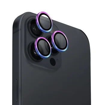 Uniq Optix Aluminum Camera Lens Protector for iPhone 16 Pro / 16 Pro Max, Iridescent
