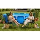 Sofotel ChillWell Folding Garden Lounger with Cushion, Green