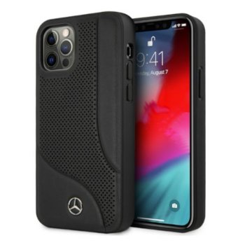 Чехол Mercedes для iPhone 12 Pro Max Perforated Area, черный
